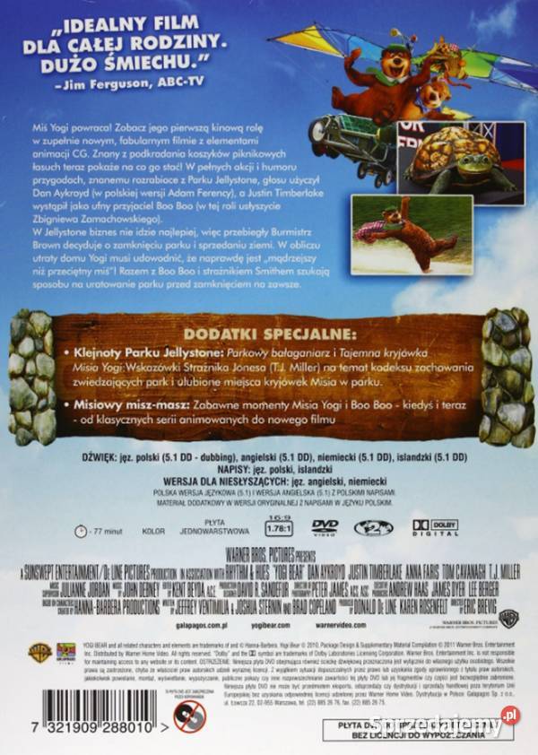 Miś Yogi animacja dzieci film familijny komedia Częstochowa