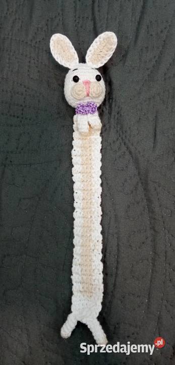 Króliczek wykonany na szydełku zakładka do Łask sprzedam