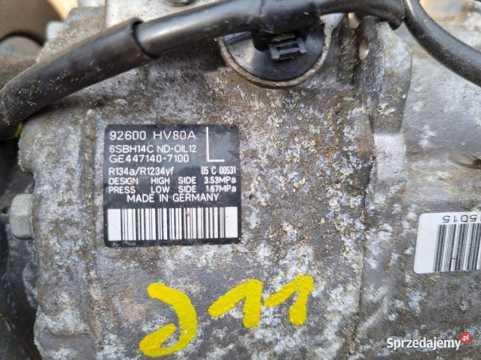 SPRĘŻARKA KLIMATYZACJI QASHQAI II J11 92600HV80A