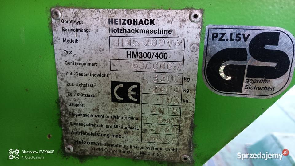 Rębak spalinowy bębnowy Heizohack Hm 6300 VM Gorlice