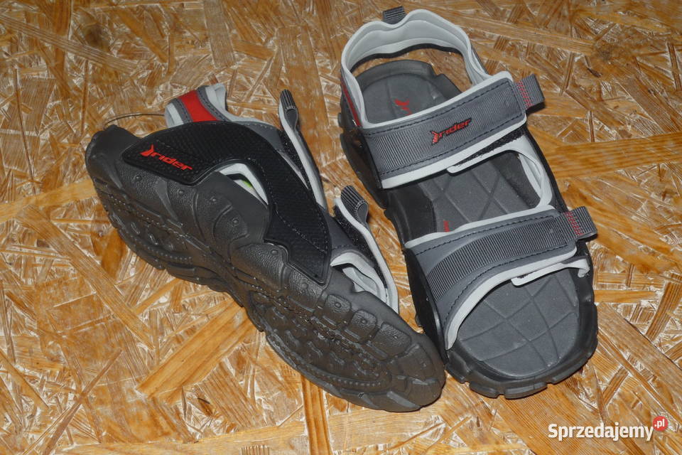 Oryginalne sandałki RIDER 36 czarnyszaryczerwony Rozmiar 36 Zielonka