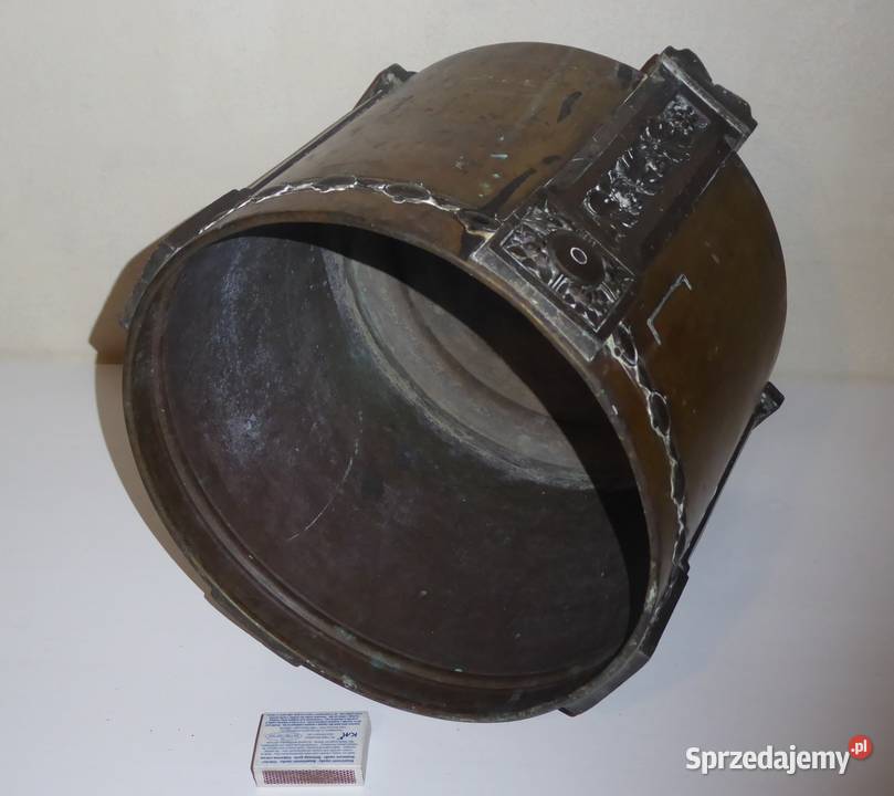 Antyczna Donica z brązu Secesja motyw winorośli Wrocław