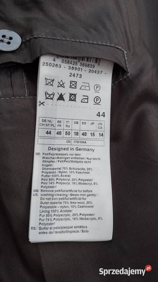 GERRY WEBER Płaszczyk wełna kaszmir 44 seria śląskie Bytom