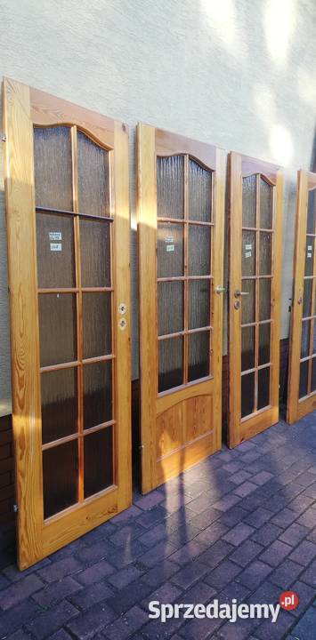 Drzwi wewnętrzne drewniane sosnowe prawe lewe Garwolin sprzedam