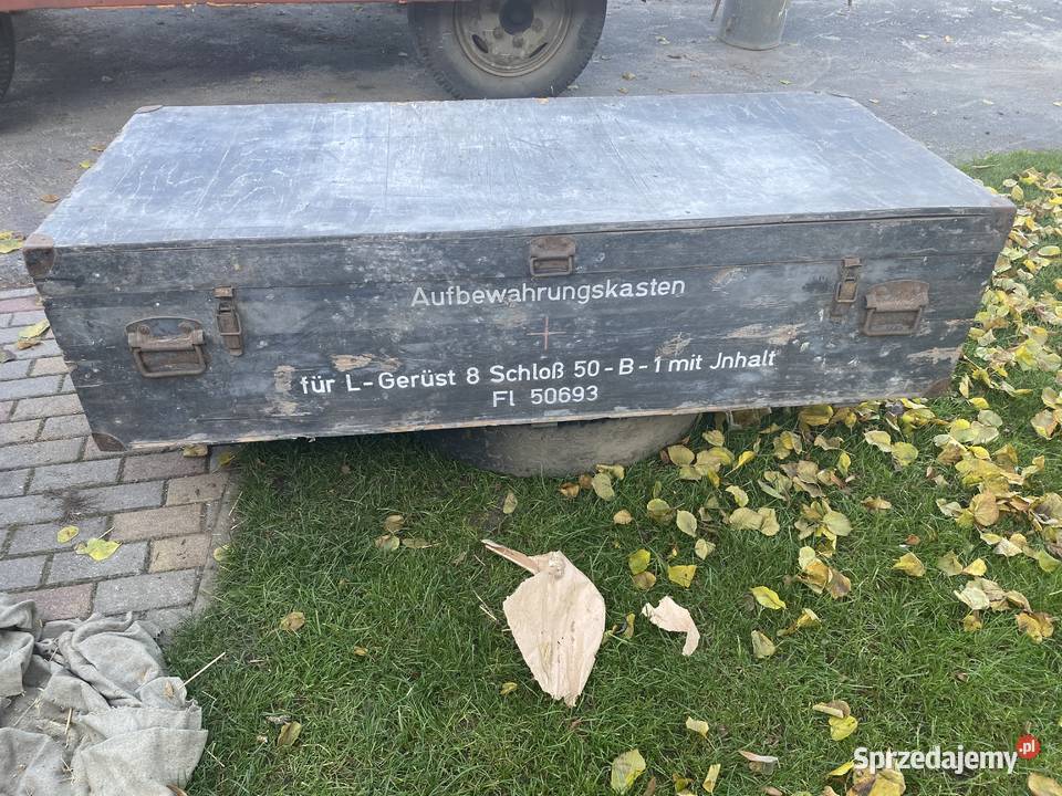 Niemiecka skrzynia na amunicję z czasów II wś Lubin