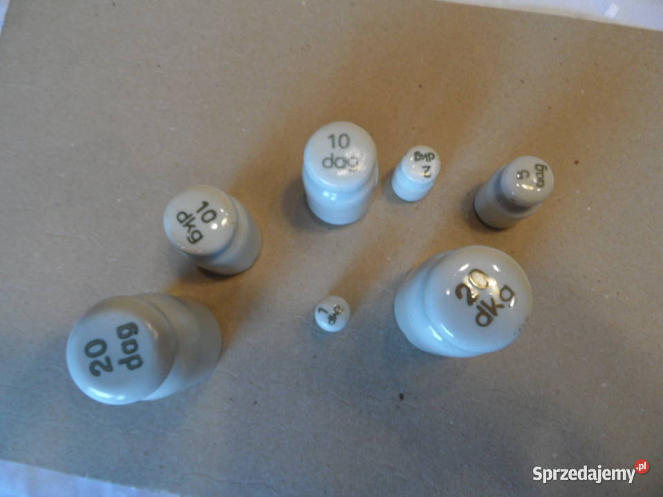 Porcelanowe odważniki do wagi Lubartów