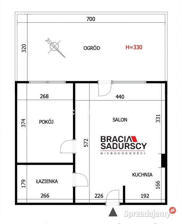 Mieszkanie 40m2 2 pokojowe Kraków Bunscha