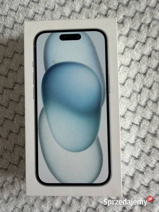 iPhone 15 128 GB Blue stan Szkło etui pudełko Przemyśl sprzedam