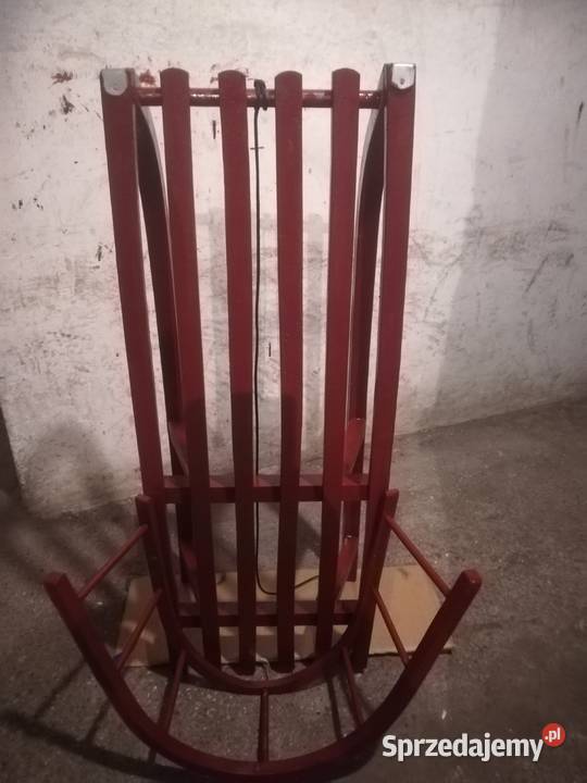 Sanki drewniane z oparciem i sznurkiem z Katowice sprzedam