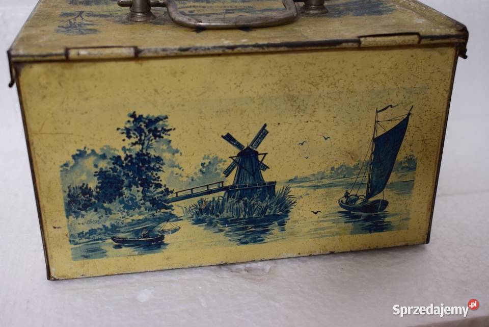 Stary metalowy kuferek Antyki Chełmno