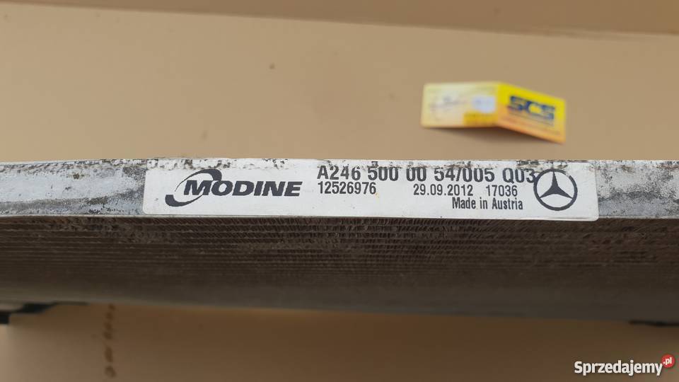 CHŁODNICA KLIMATYZACJI MERCEDES CLA W117 chłodnice