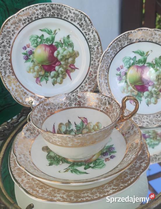 Stara Piękna Aynsley England Imperial Fruit and Antyki, Sztuka, Kolekcje Pabianice