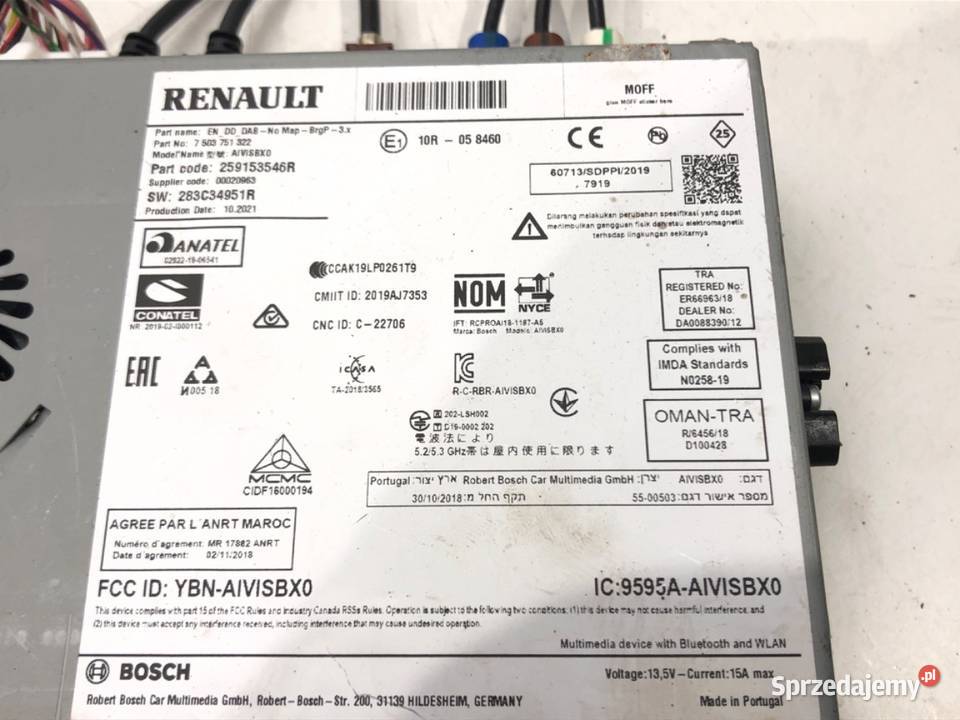 RADIO NAWIGACJA RENAULT CLIO V 259153546R