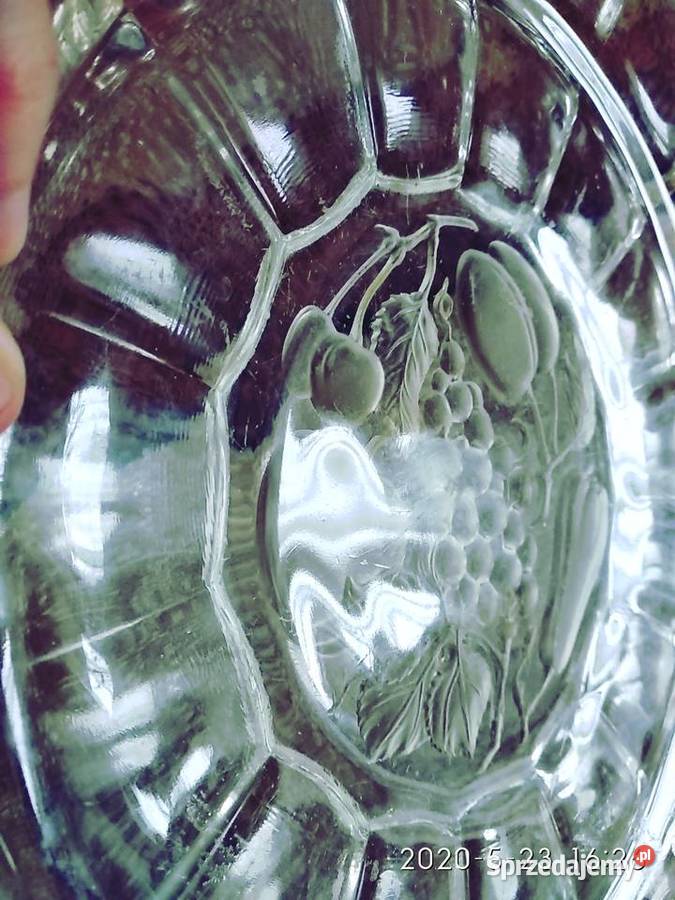 patera talerz stara huta szkła hortensja wielkopolskie Poznań