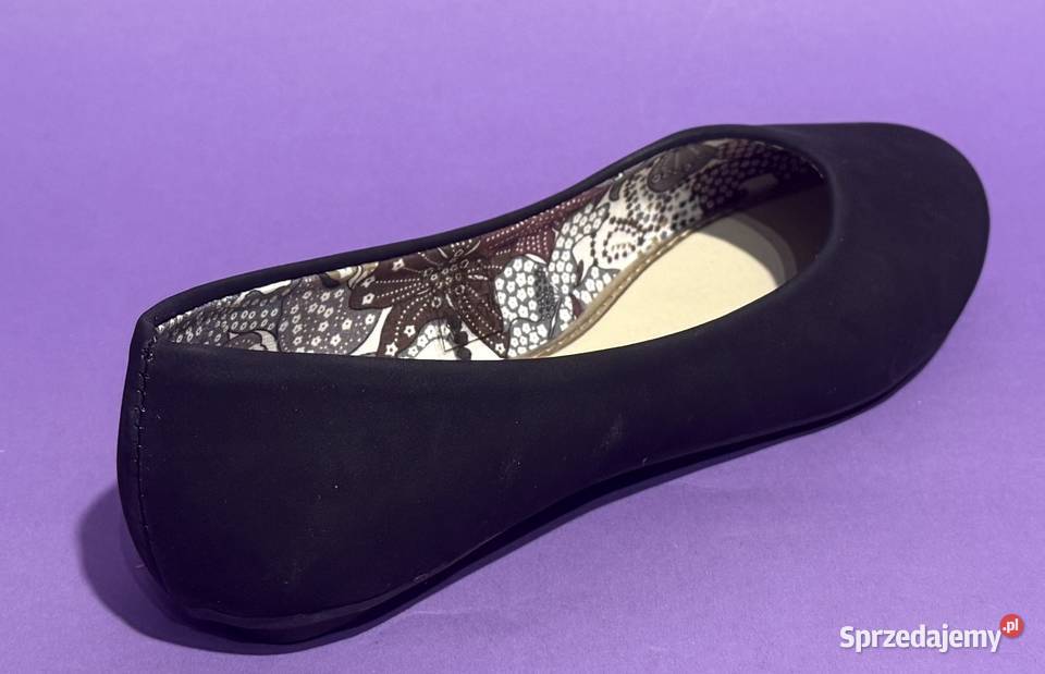 Czarne gładkie baleriny rozmiar 38 AKS5 mazowieckie Żyrardów