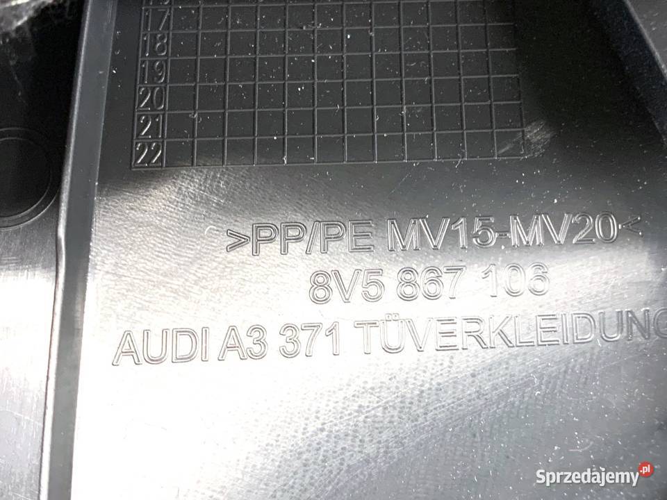 BOCZEK DRZWI PRAWY PRZÓD AUDI A3 8V 8V5867106