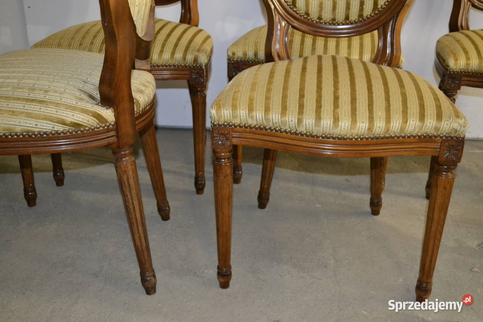 krzesła medaliony 6 Antyki, Sztuka, Kolekcje Będzin