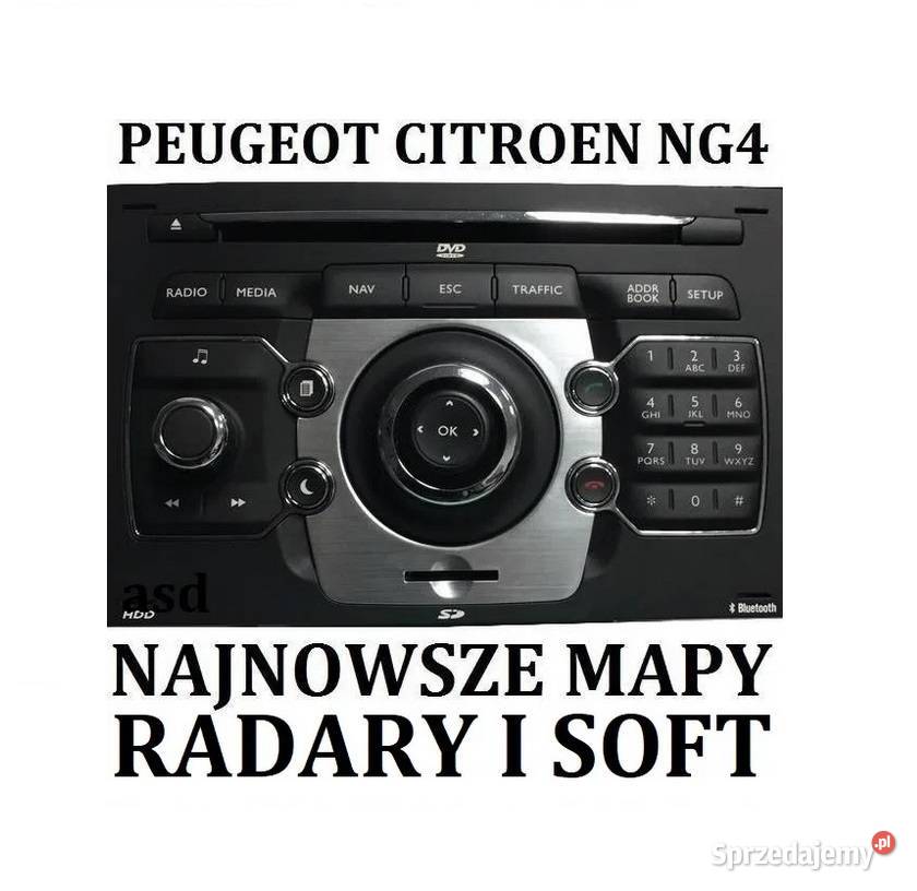 Mapy 2024 NG4 HDD Radary Nawigacja Peugeot Łódź sprzedam