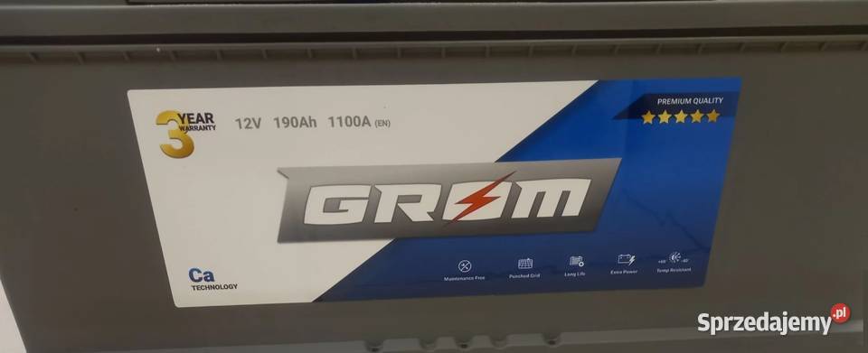 Akumulator GROM Premium 190Ah 1100A ze stopką Wałbrzych