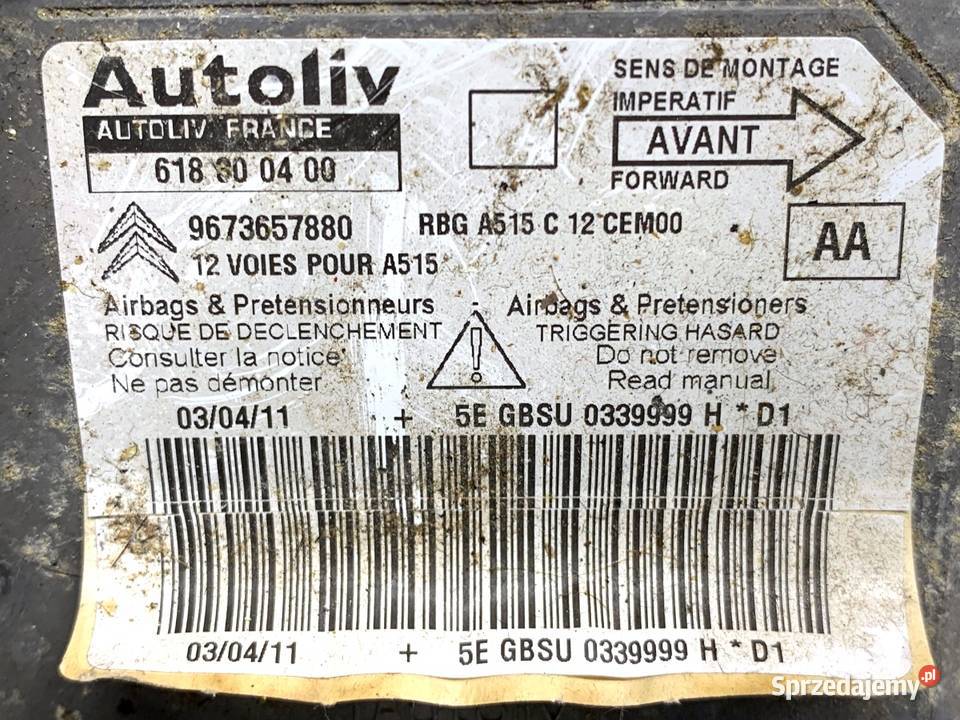 SENSOR AIRBAG CITROEN C3 II 95910A2320 CZUJNIK