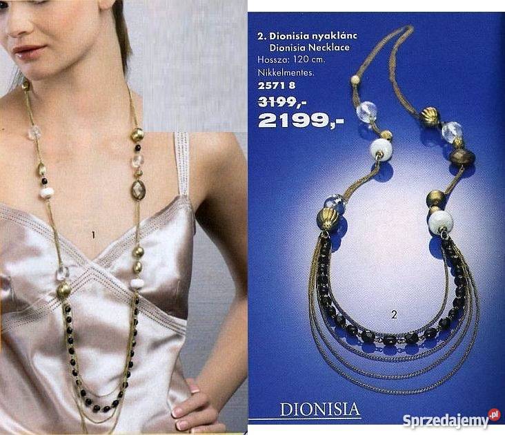 Długi naszyjnik Dionisia Avon Naszyjniki Ostrzeszów