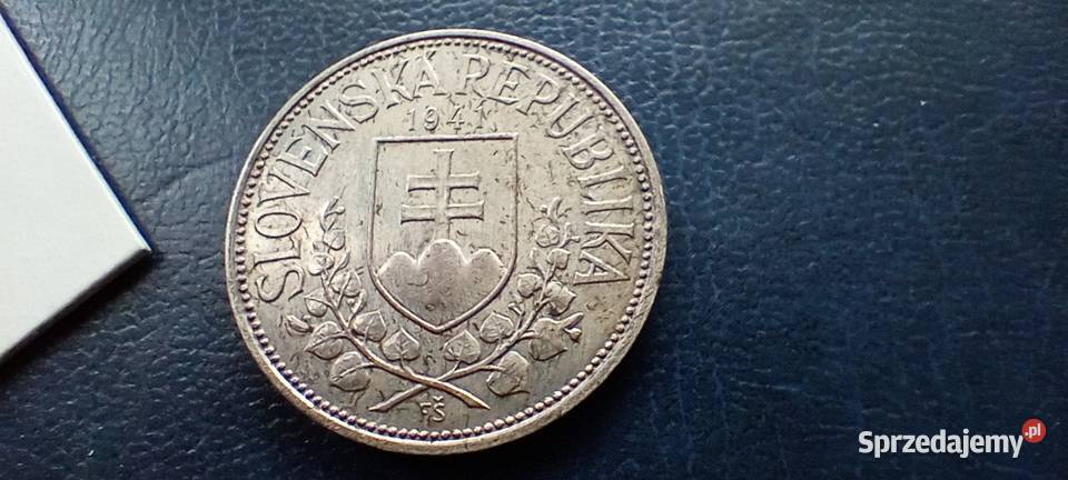 Stare monety 20 koron 1941 Słowacja srebro Lesko