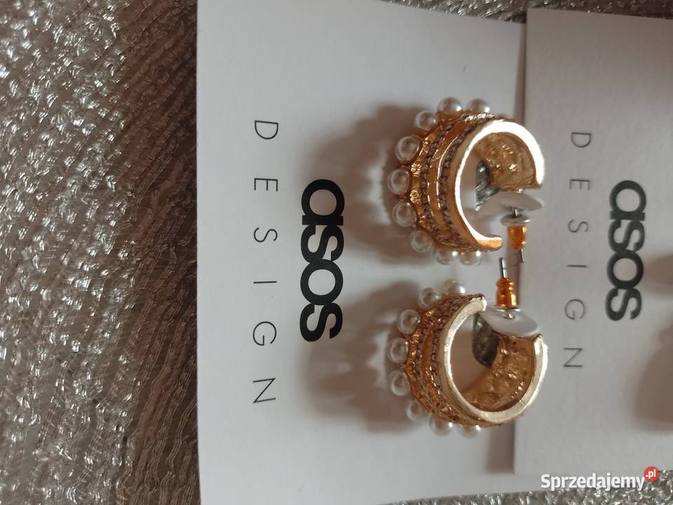 ASOS Bogato zdobione kolczyki z Londynu perły Dla kobiet Kraków