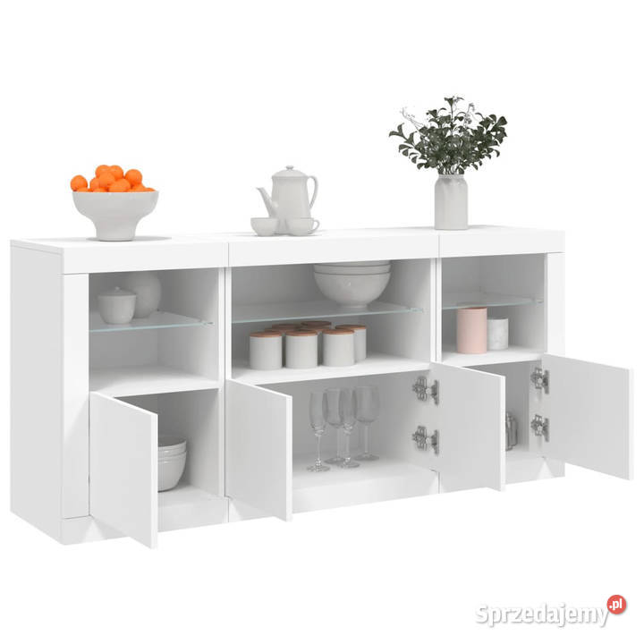 Szafka z oświetleniem LED biała 1425x37x67 Warszawa sprzedam