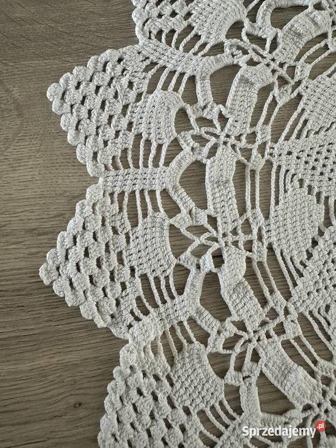 Serweta serwetka szydełko okrągłe cacko śr60 Łódź