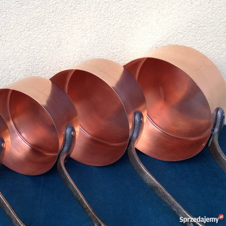 Rondle garnki miedziane komplet 7 Warszawa sprzedam