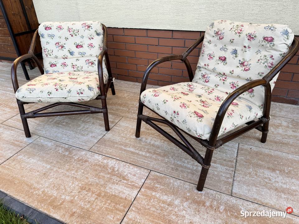 Fotel rattanowy fotelik wiklinowy krzesło na