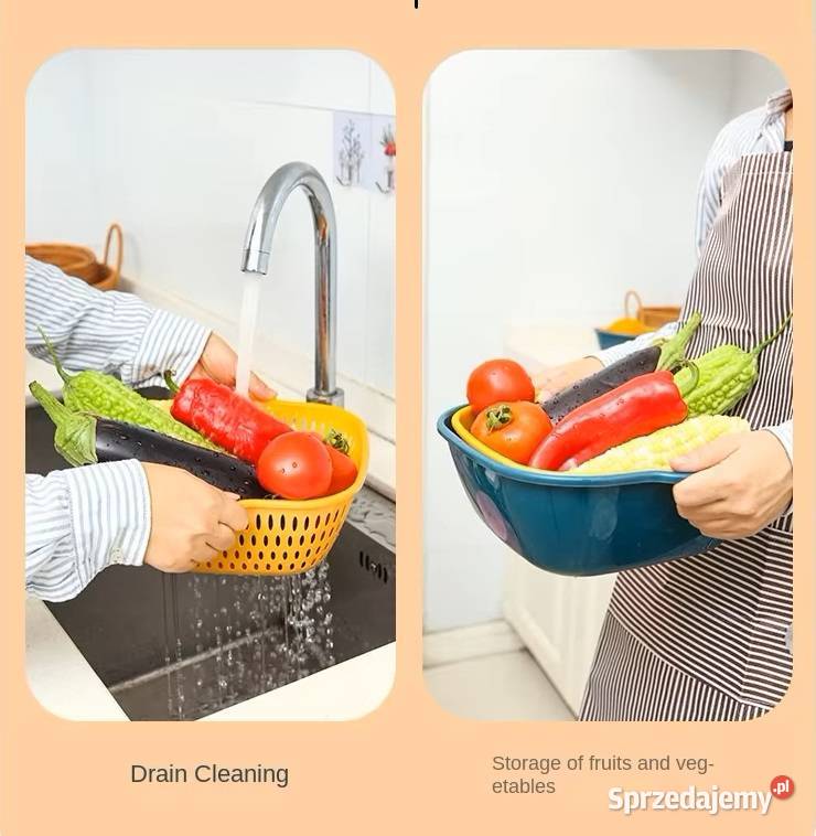 Koszyk na Owoce Warzywa Dwuczęściowy Pozostałe sprzedam