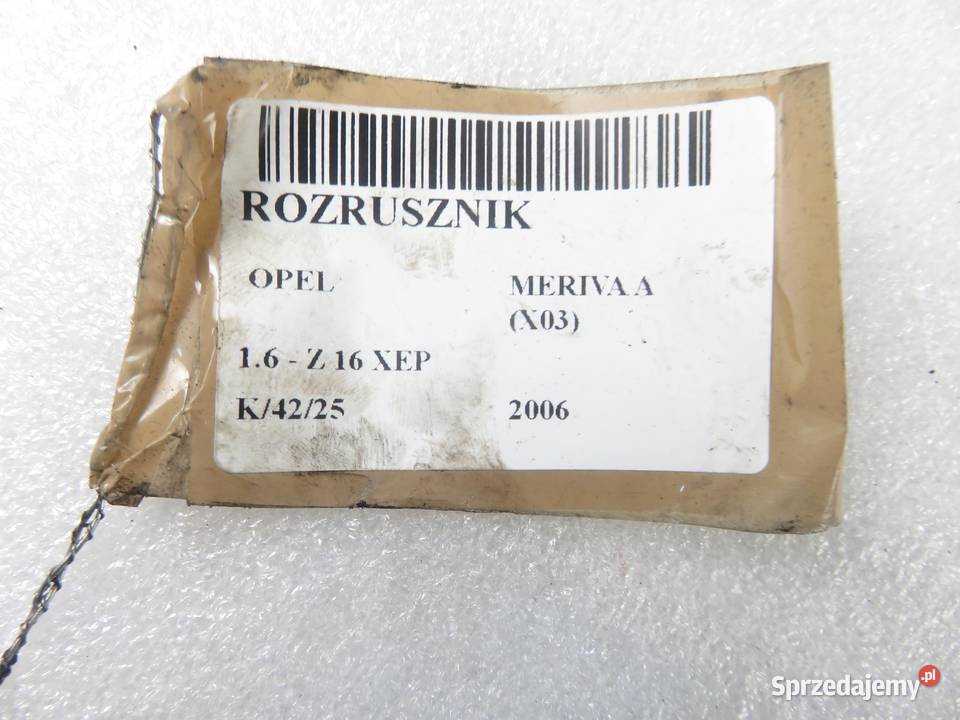 ROZRUSZNIK OPEL MERIVA A 16 16V 105 Z 16 XEP osobowe