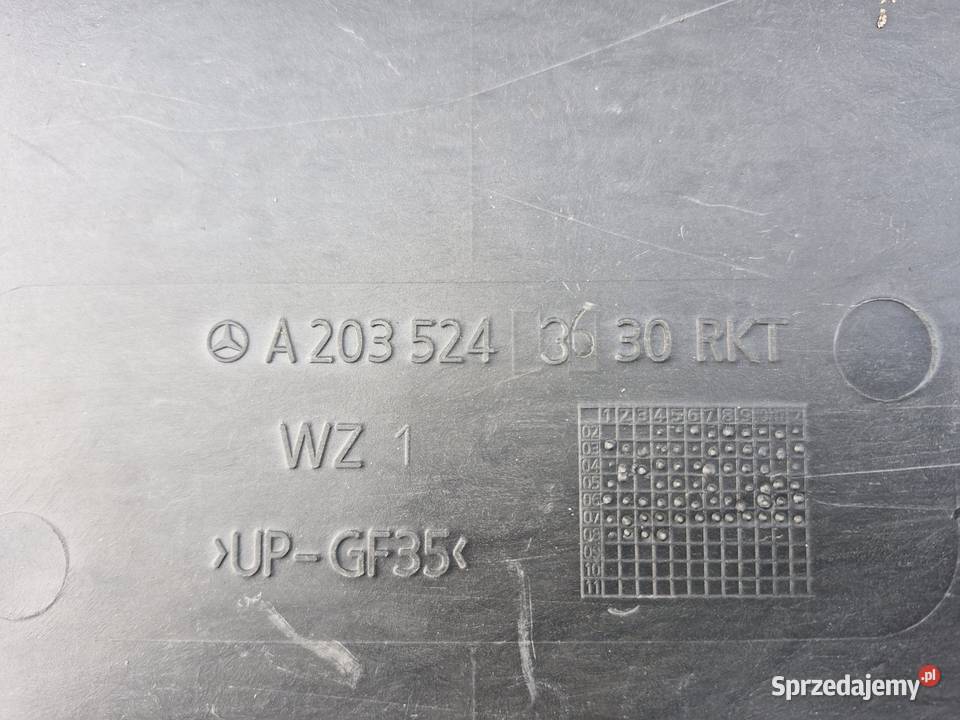 Mercedes C Klasa 203 Dolna osłona skrzyni Gdańsk