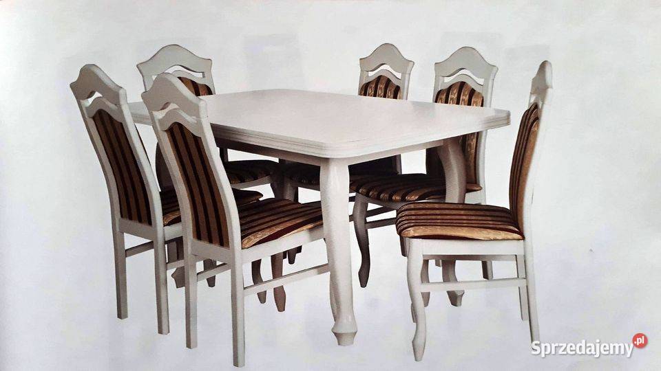 Stół Bartek 5 L + 6 krzeseł A 70