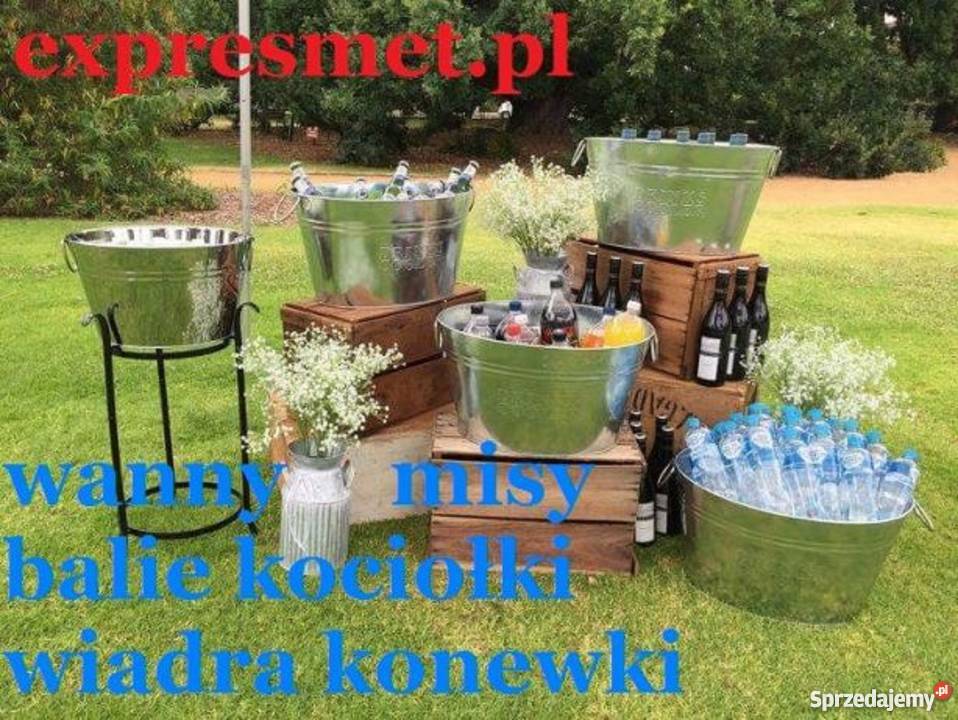 Kocioł ocynk Kociołek do gotowania weków duży odcienie szarości Rzeszotary