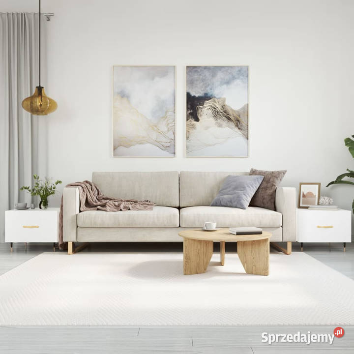 Stoliki kawowe 2 białe z połyskiem 50x50x40 Stoły Warszawa