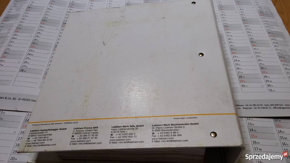 Katalog części Liebherr A 904 CLI 1003 32254 Szamotuły