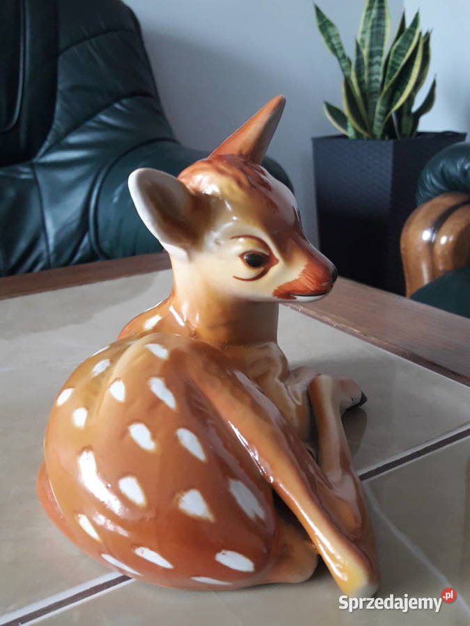 Porcelanowa sarenka Steatyt ZB lata 60 te lubelskie Janów Lubelski