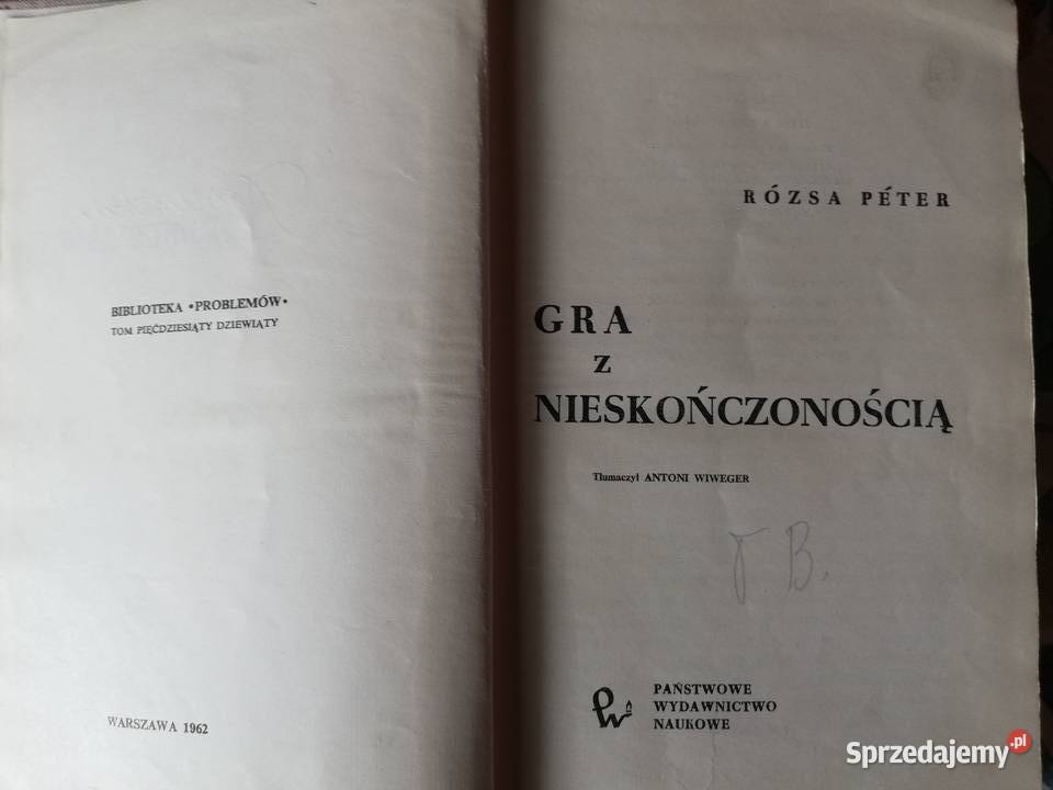Gra z nieskończonościąRozsa Peter Biblioteka sprzedam