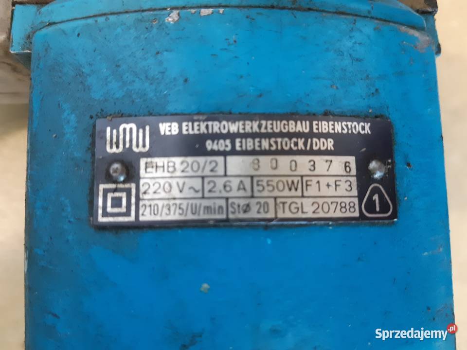 Wiertarka wmw veb eibenstock niemiecka stal 20 Bychawa