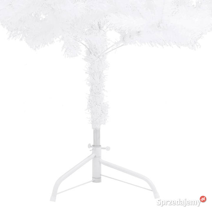 Sztuczna choinka narożna biała 240 PVC WM329171 Warszawa
