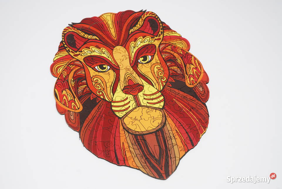 Puzzle Drewniane Premium EKO Układanka LION łódzkie Łódź