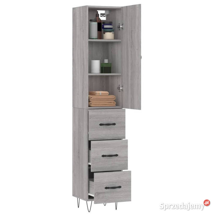 Wysoka szafka szary dąb sonoma 345x34x180 sprzedam