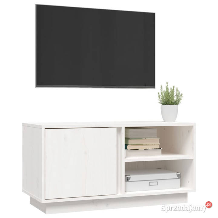 Szafka pod telewizor biała 80x35x405 lite drewno Warszawa