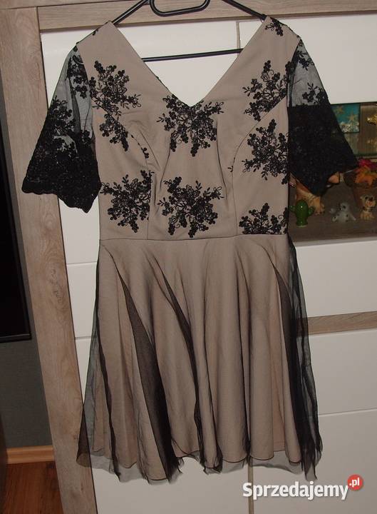 NOWA koktajlowa sukienka FORTI koronka haft r38 Spódnice i sukienki Rawicz