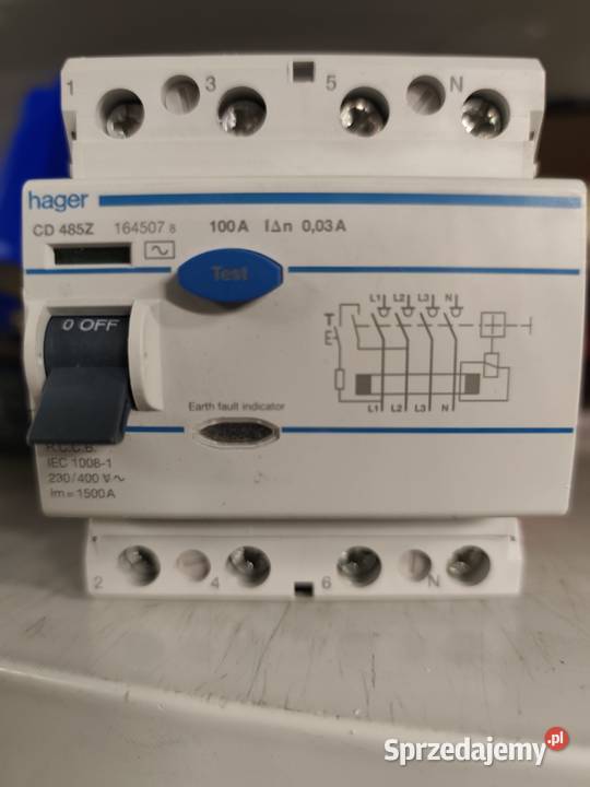 WYŁĄCZNIK RÓŻNICOWOPRĄDOWY 4P 100A 003A AC Kędzierzyn-Koźle