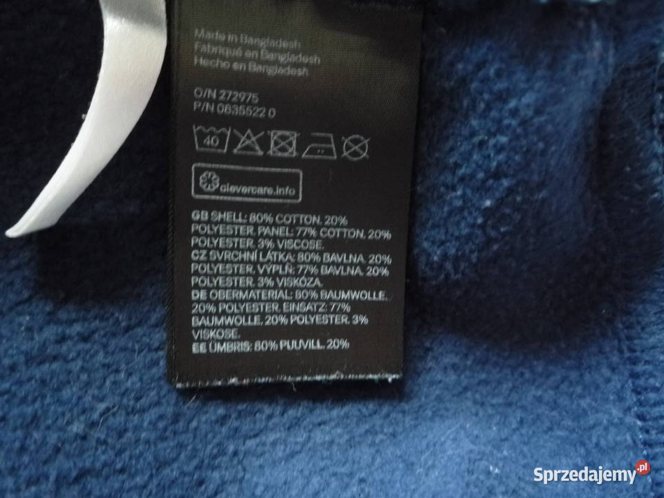 HM 122128 Bluza Granatowa szara Ciepła Bluzy Szczecin sprzedam