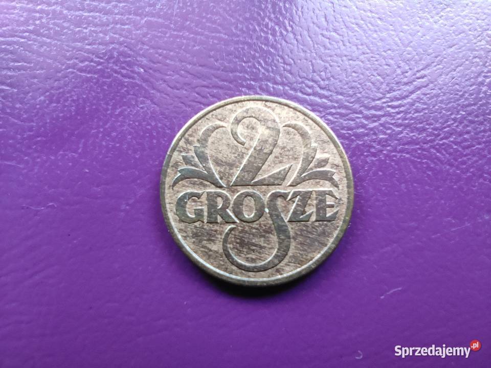 Moneta przedwojenna Sanacja II RP 2 grosze 1938 mazowieckie Pruszków