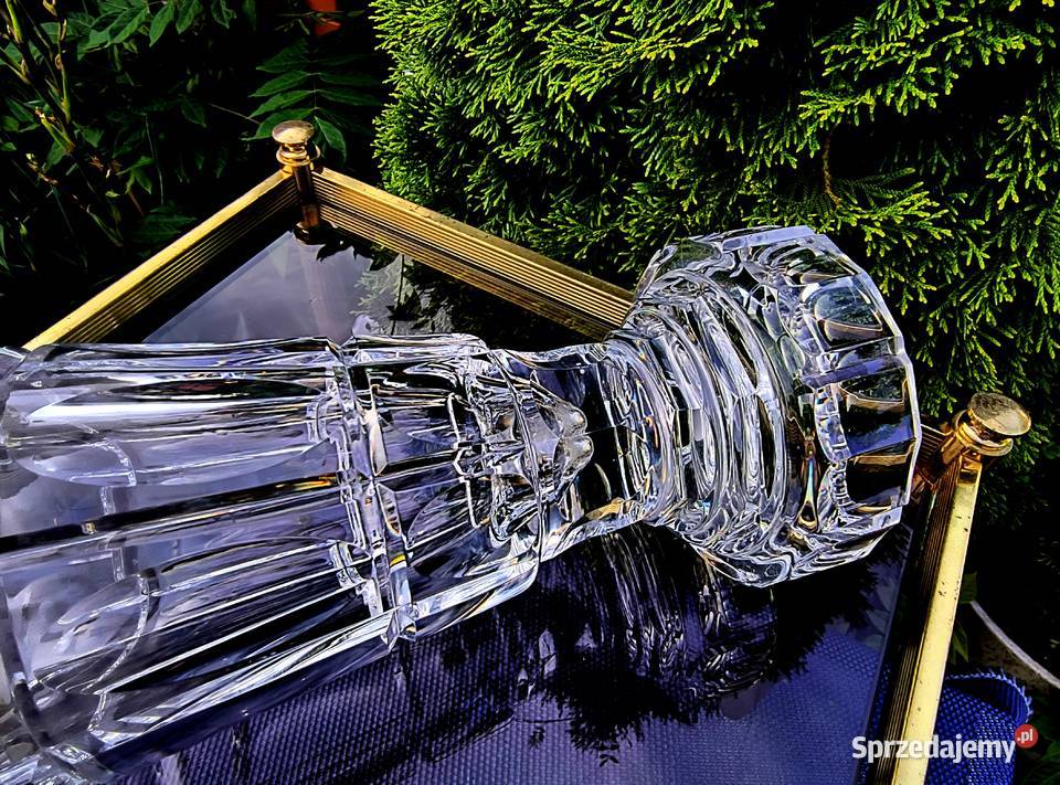 Duży solidny puchar kryształowy lata 70 te Klenica